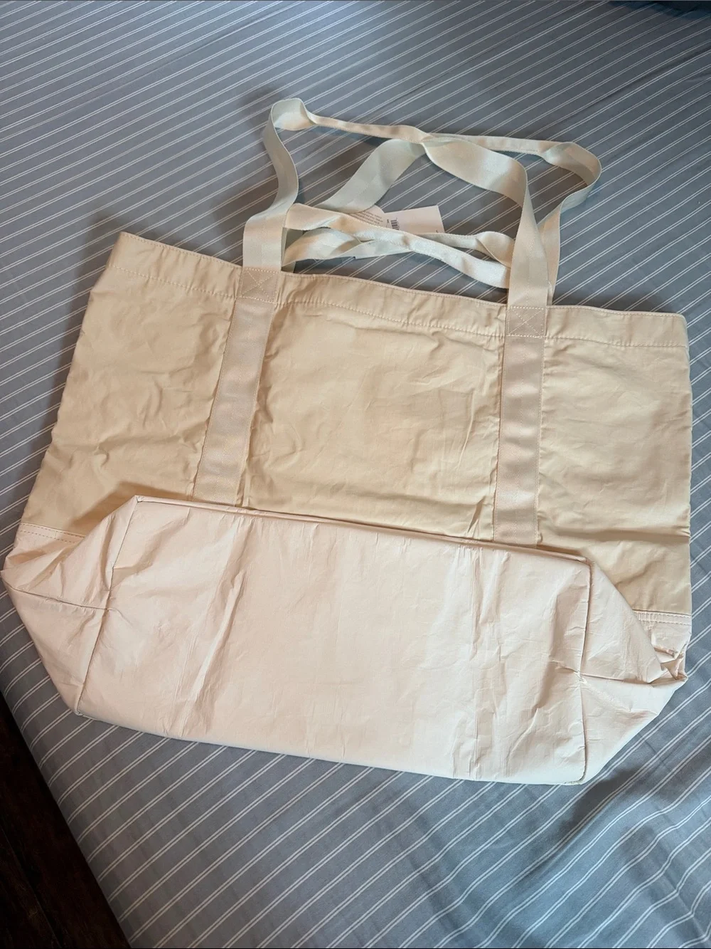 lululemon athletica Cream Canvas Oversized Tote